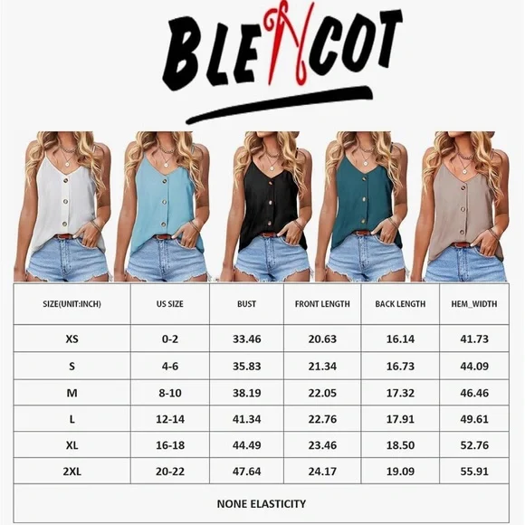 Button Front Tank - Picture 7 of 7